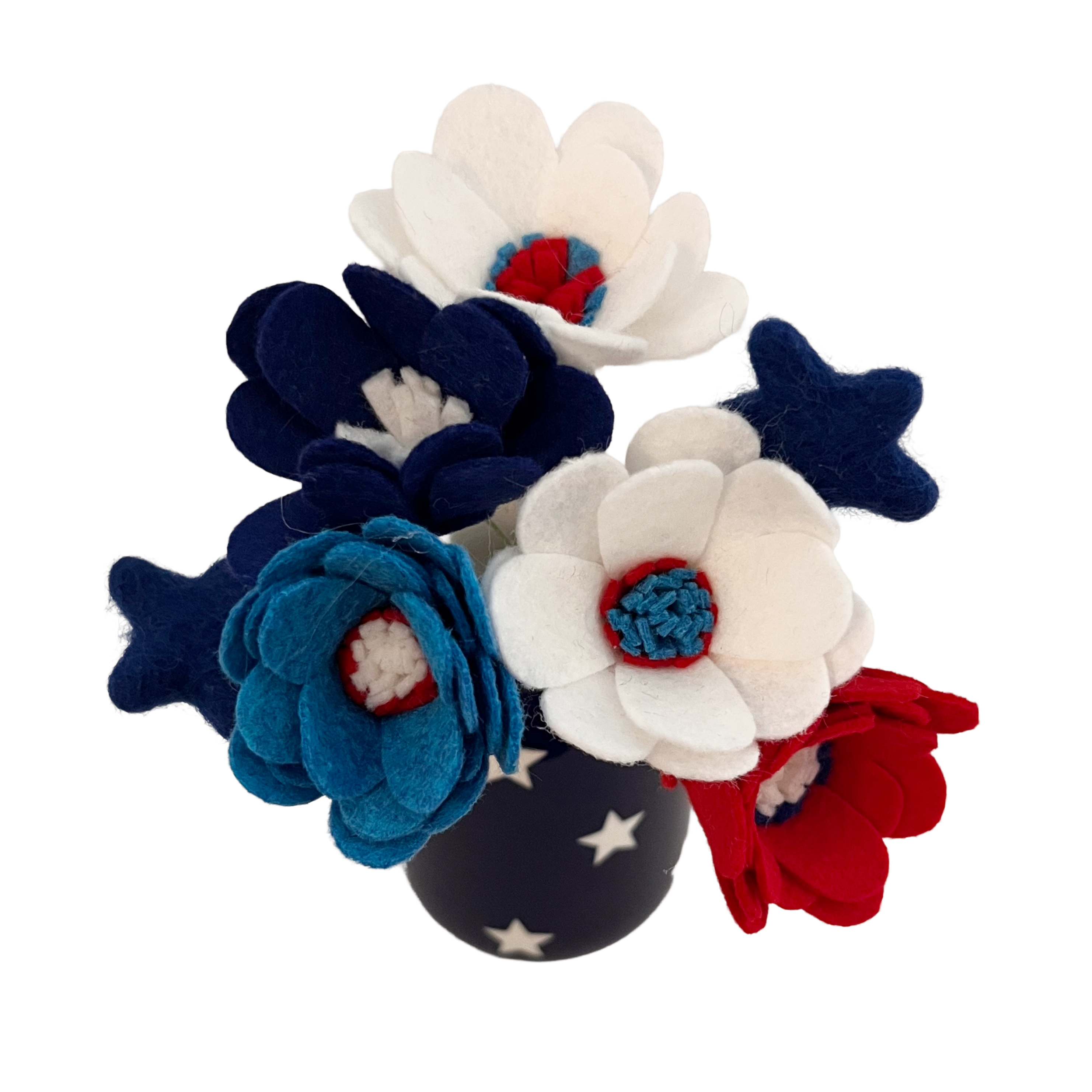 Bold & Patriotic Felt Flower Bouquets