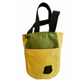 Yellow & Green Color Block Canvas Book Tote