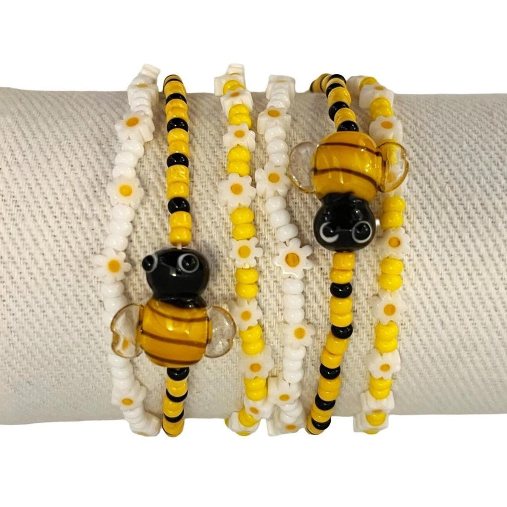 Bumble Bee & Daisy Bracelets and Earrings