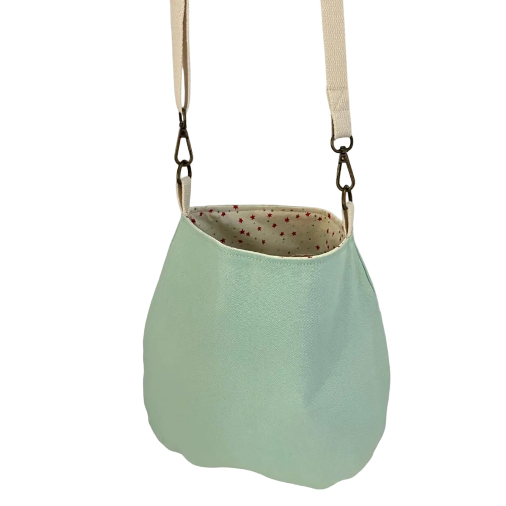 Mint Blue Canvas Bucket Bag