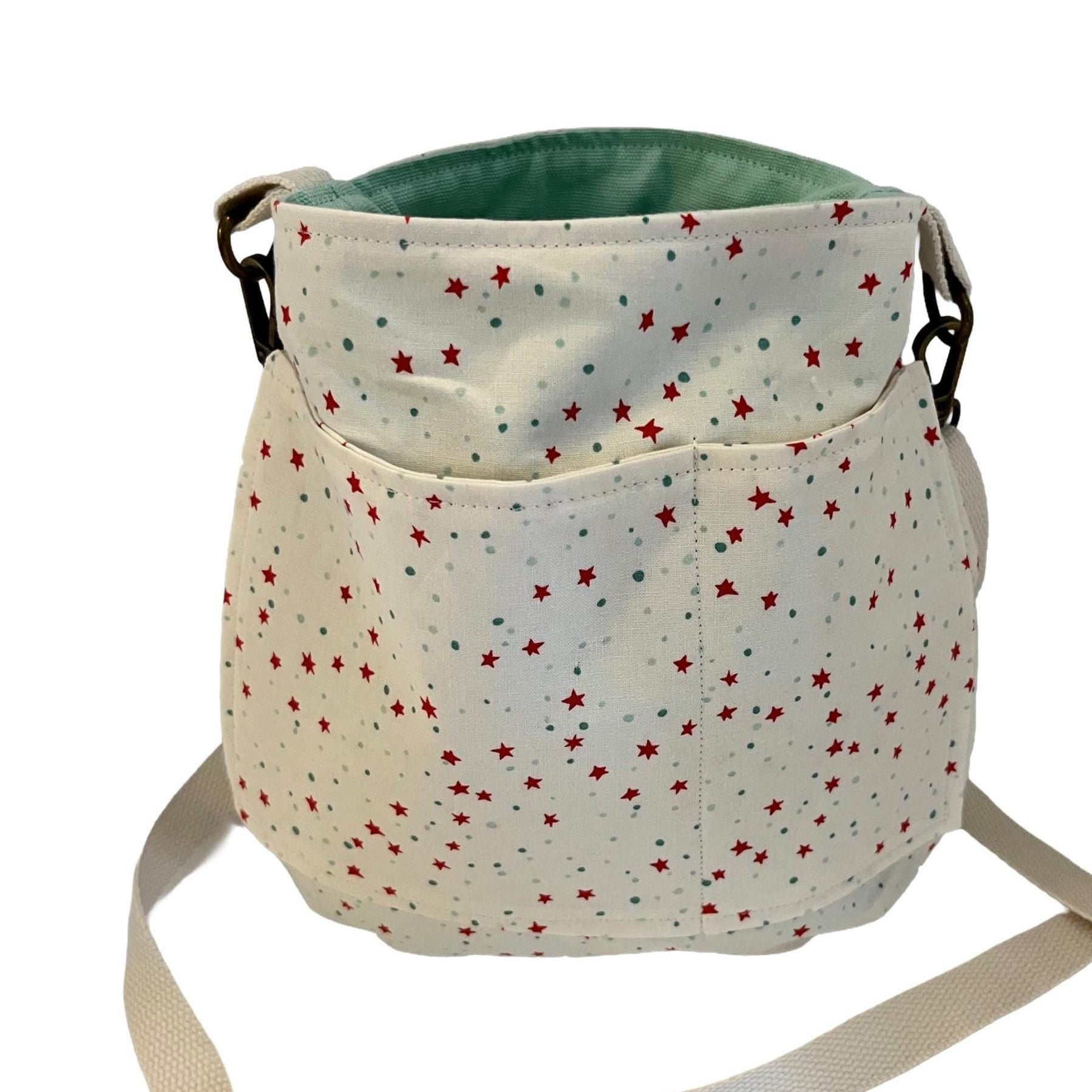Mint Blue Canvas Bucket Bag