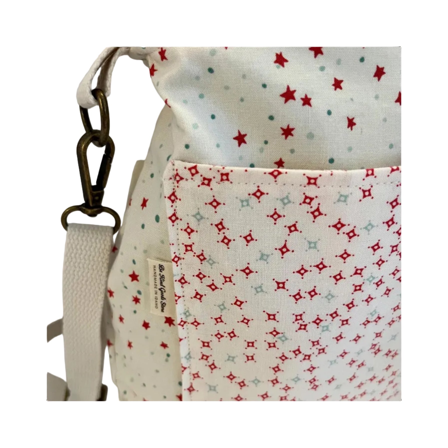 Mint Blue Canvas Bucket Bag