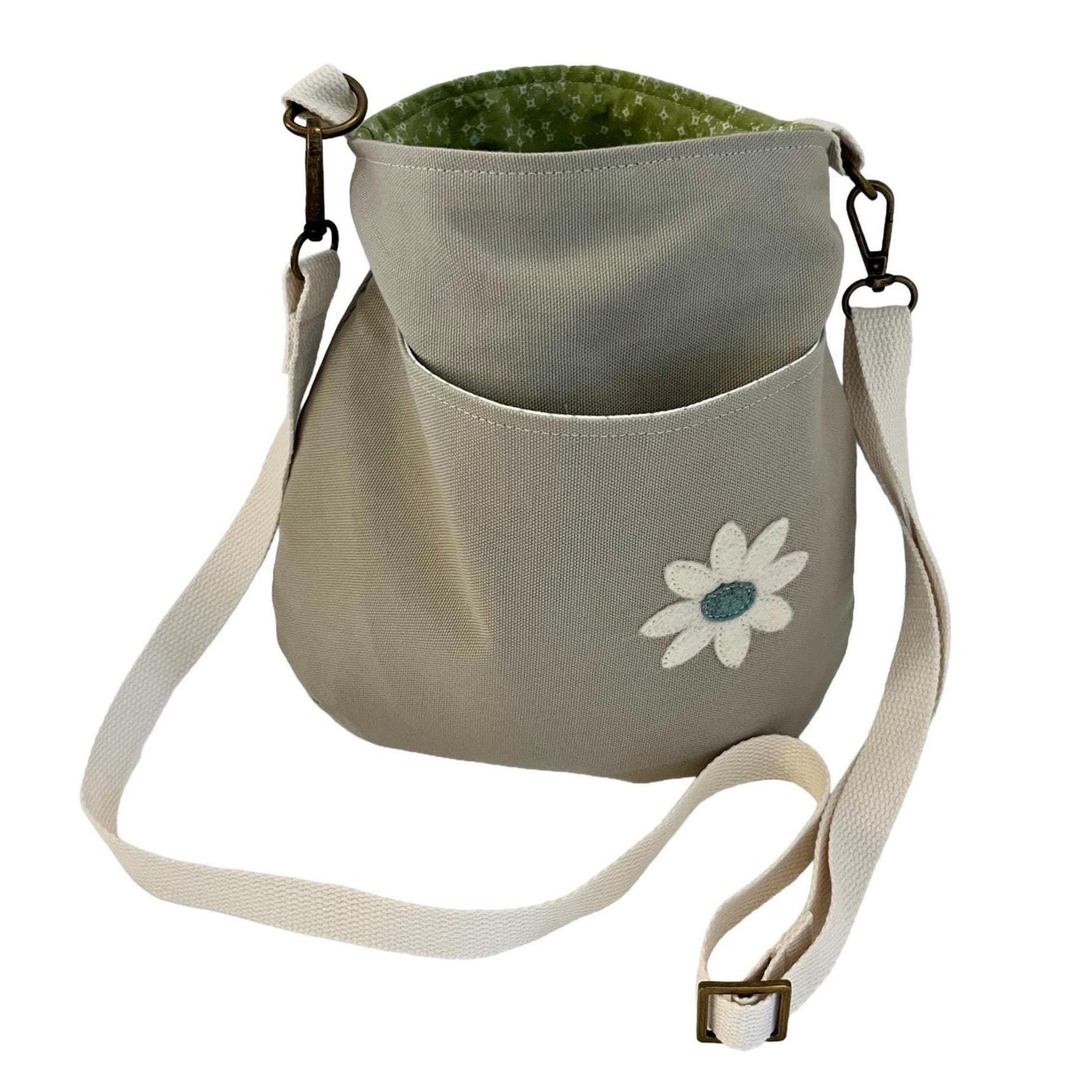 Khaki Canvas Bucket Bag