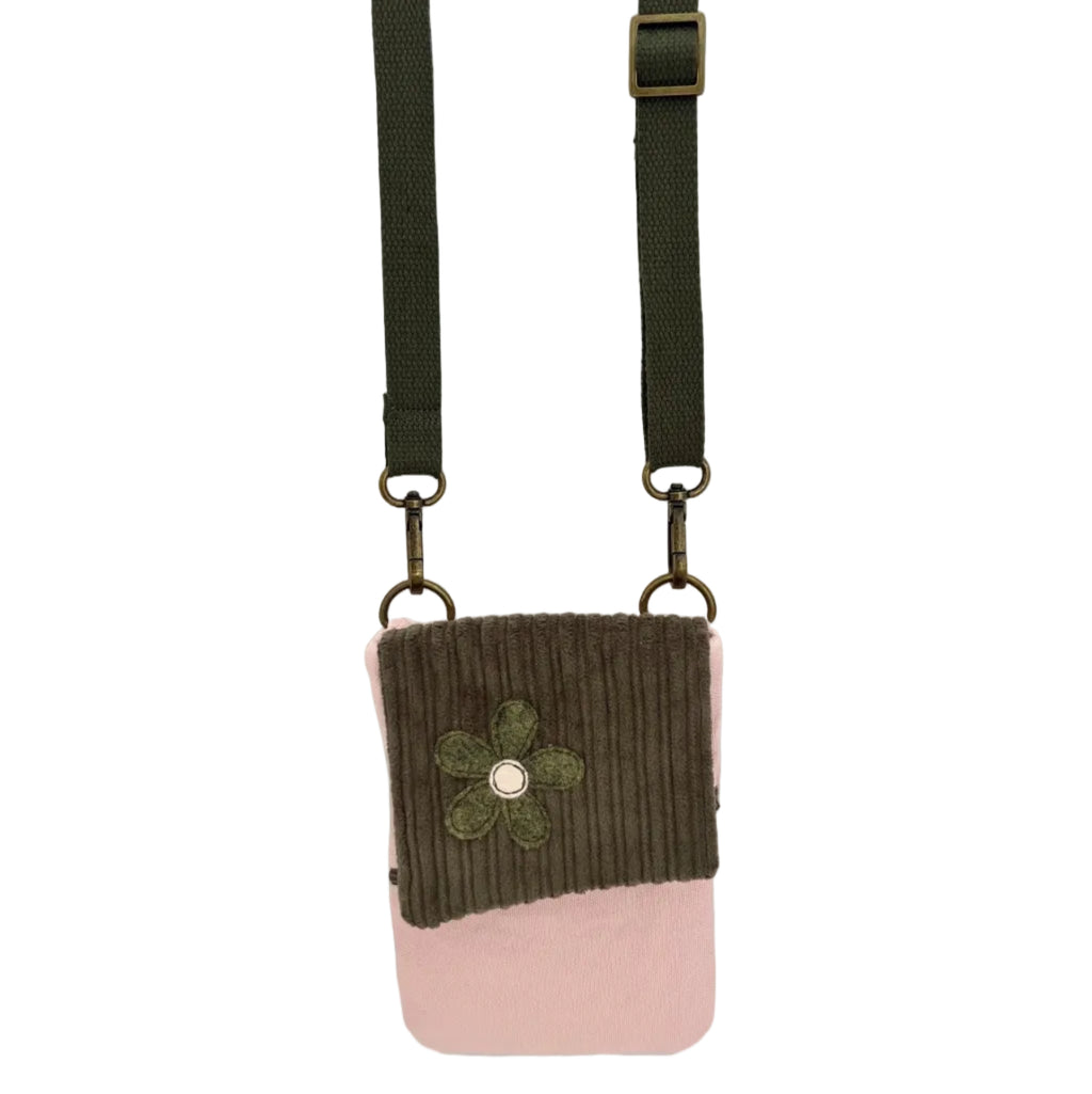Blush Pink Petite Canvas & Corduroy Crossbody