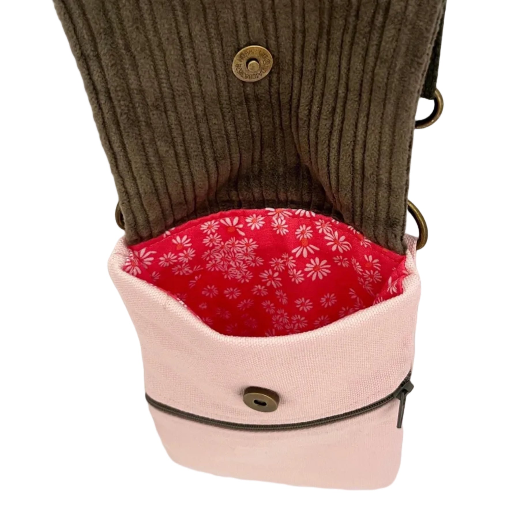 Blush Pink Petite Canvas & Corduroy Crossbody