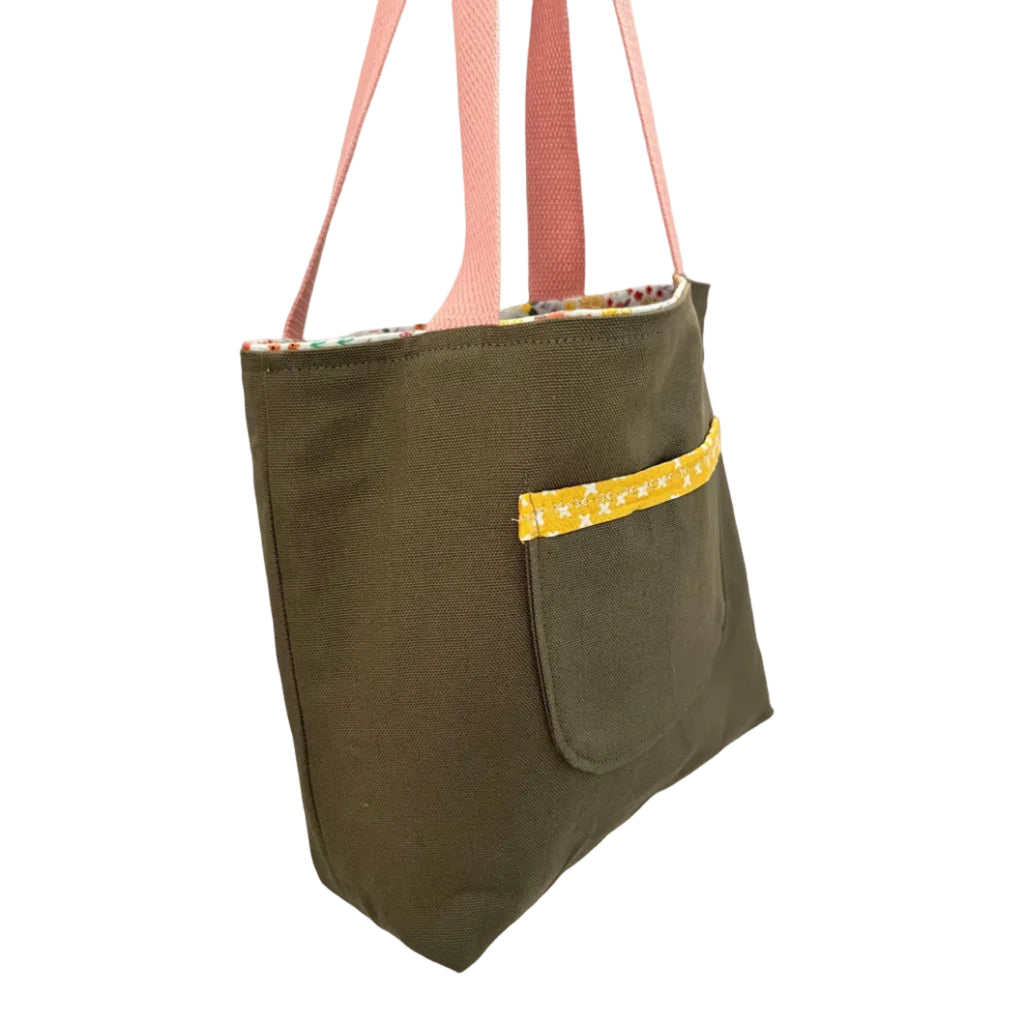 Army Green Canvas Market Tote