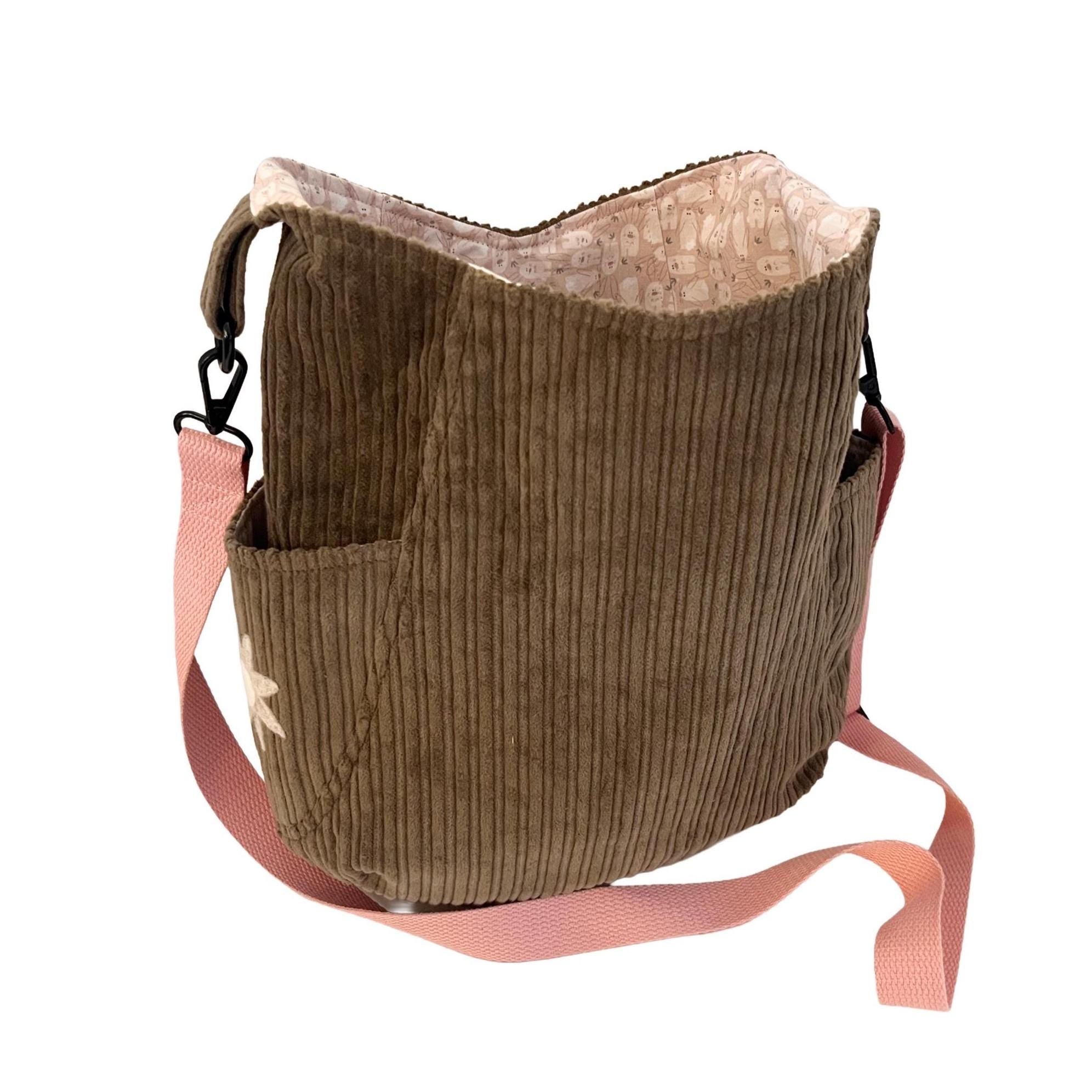 Army Green Corduroy Crossbody Bag
