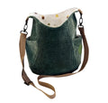 Forest Green Corduroy Crossbody Bag