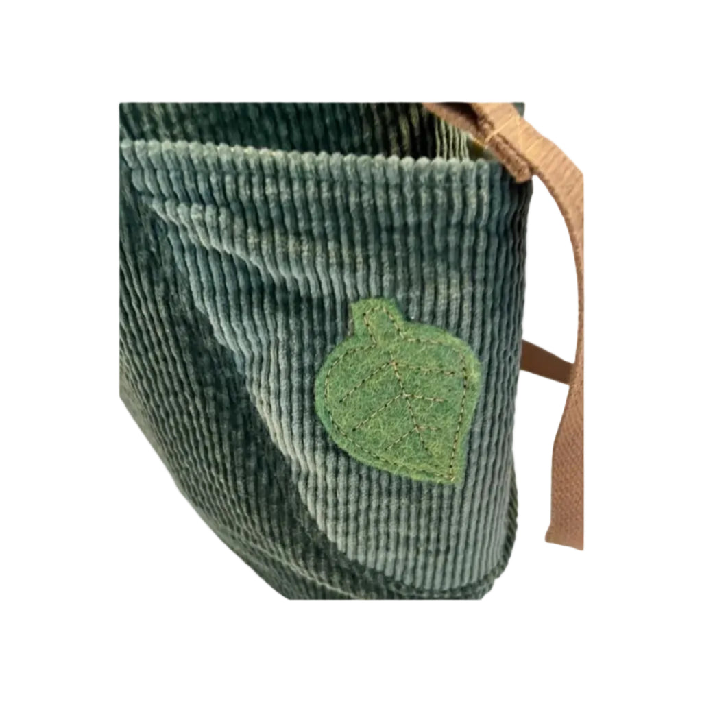 Forest Green Corduroy Crossbody Bag
