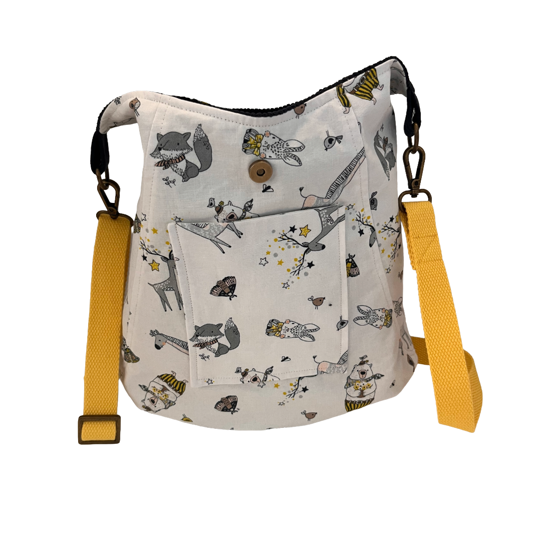 Midnight Corduroy Crossbody Bag