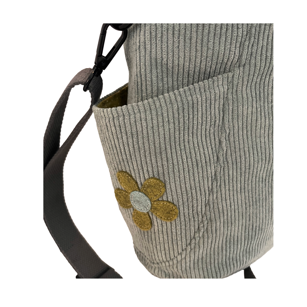 Mist Blue Corduroy Crossbody Bag