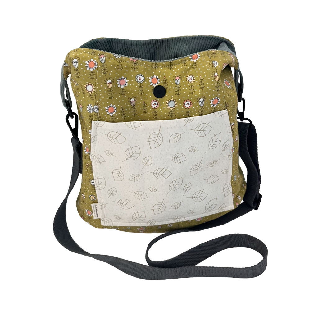 Mist Blue Corduroy Crossbody Bag