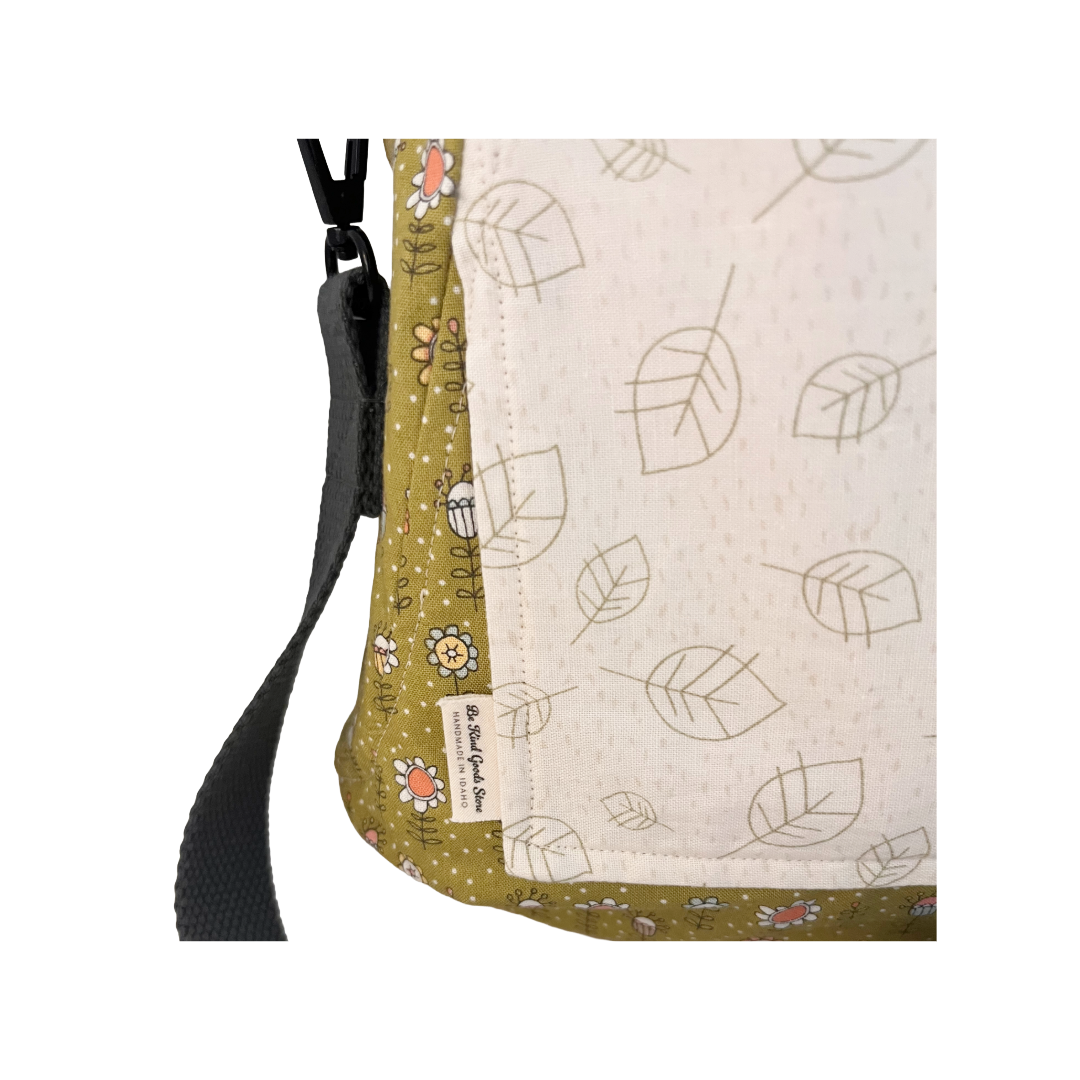 Mist Blue Corduroy Crossbody Bag