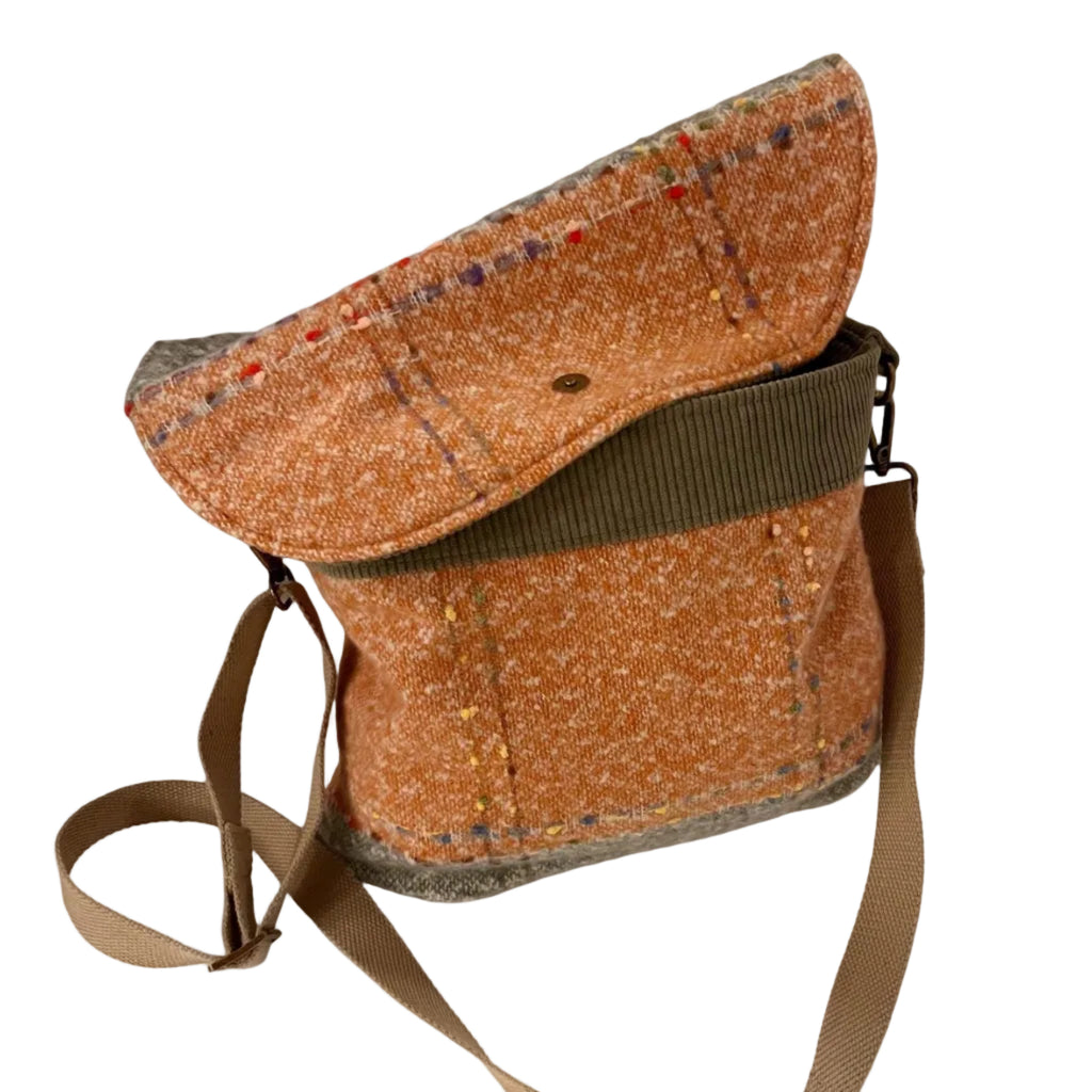 Sage Green Slouchy Corduroy Crossbody Bag