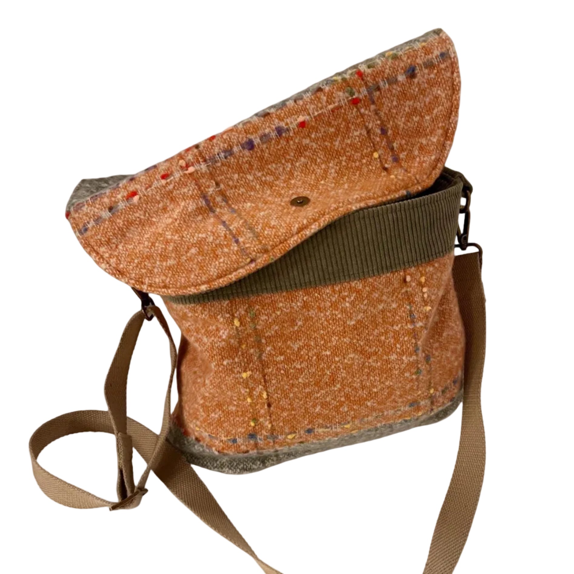 Sage Green Slouchy Corduroy Crossbody Bag