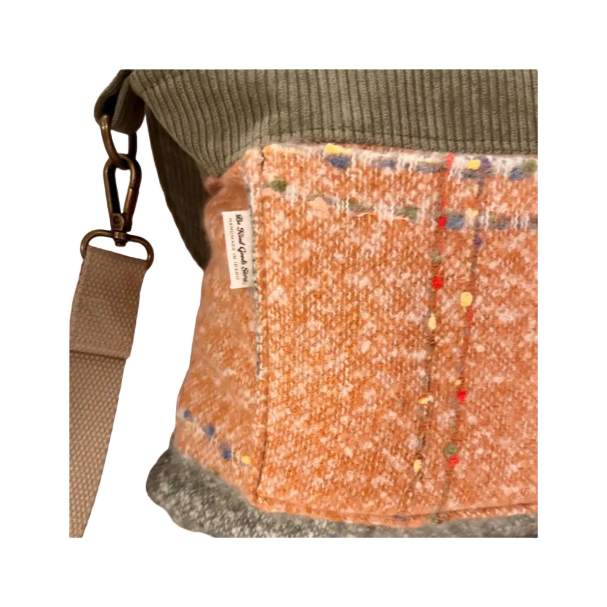 Sage Green Slouchy Corduroy Crossbody Bag