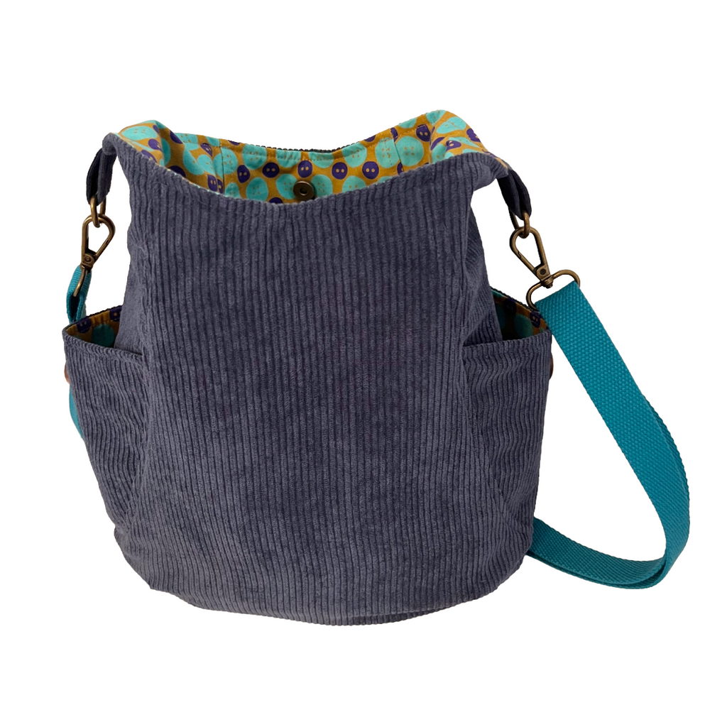 Royal Blue Corduroy Crossbody Bag