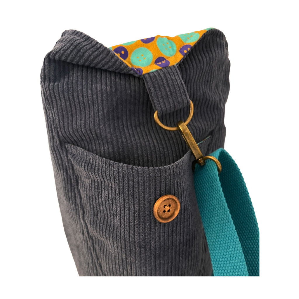 Royal Blue Corduroy Crossbody Bag