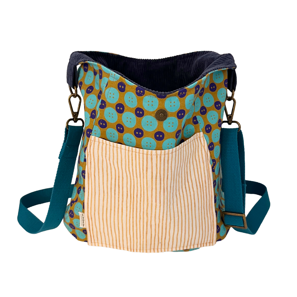 Royal Blue Corduroy Crossbody Bag