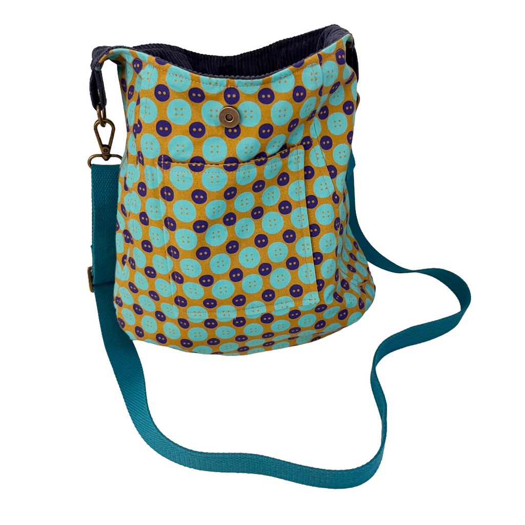 Royal Blue Corduroy Crossbody Bag