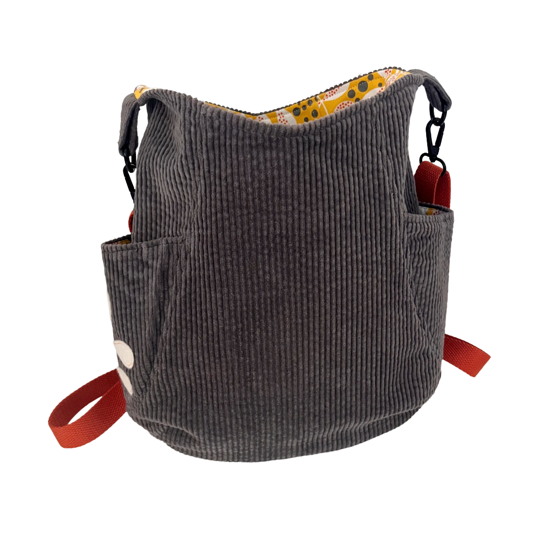Slate Corduroy Crossbody Bag