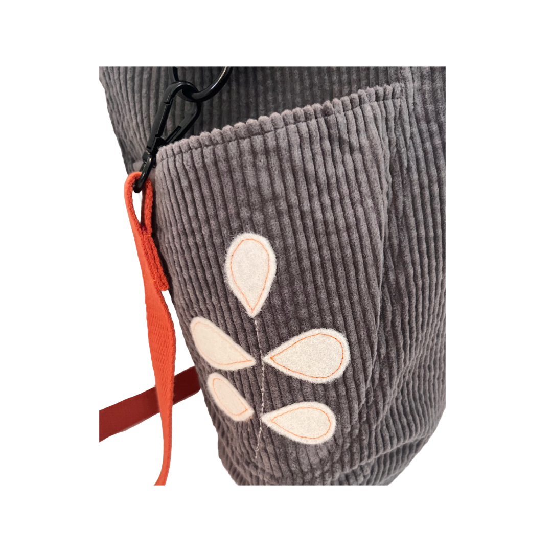 Slate Corduroy Crossbody Bag
