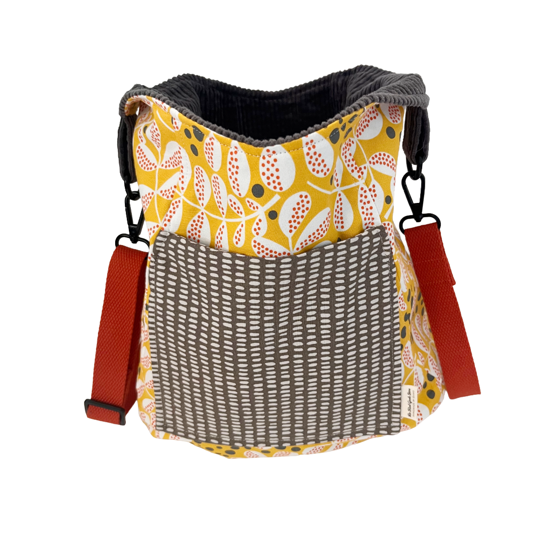 Slate Corduroy Crossbody Bag