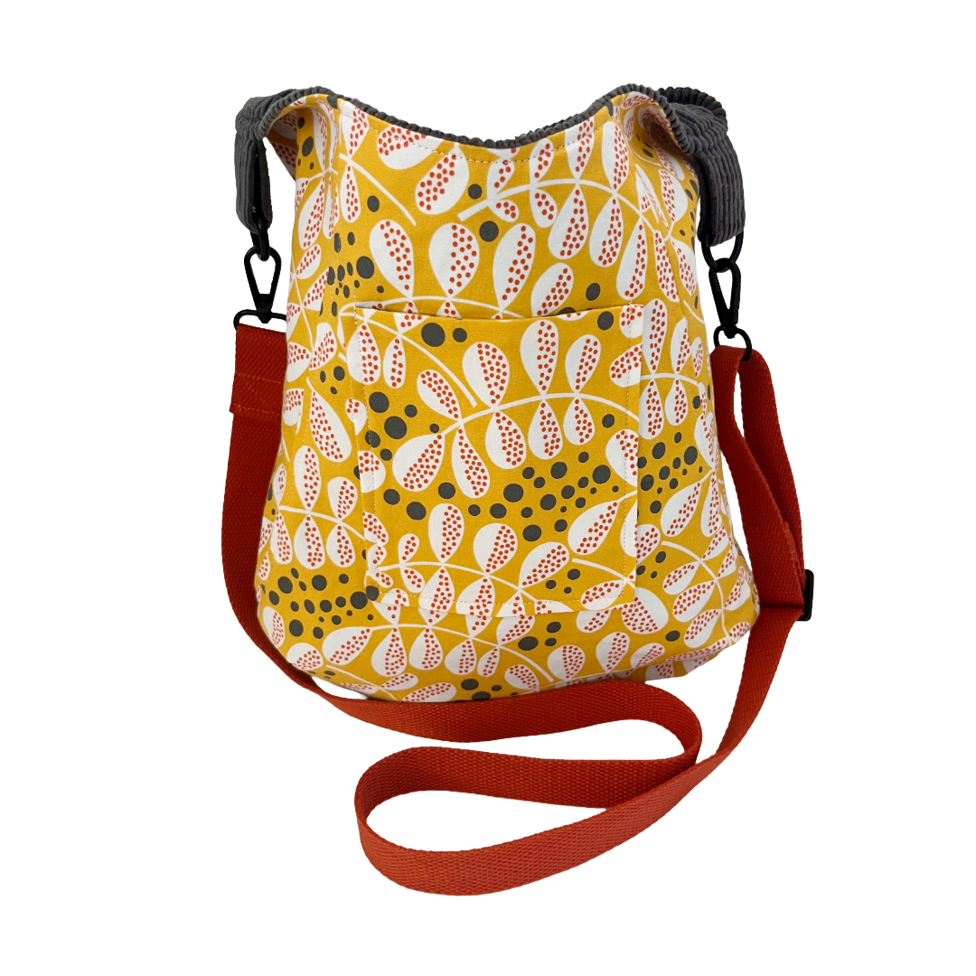Slate Corduroy Crossbody Bag