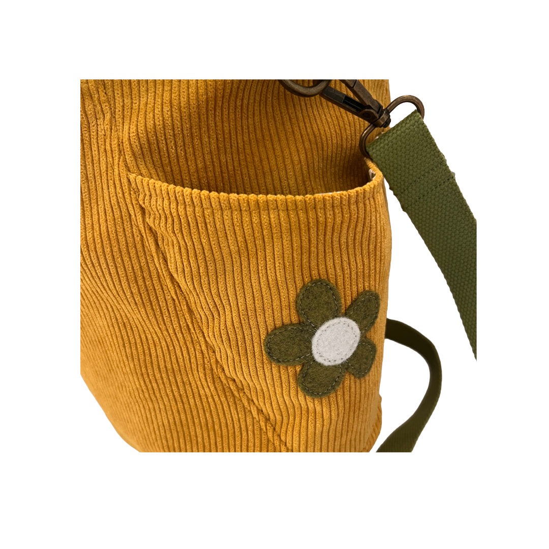Mustard Corduroy Crossbody Bag