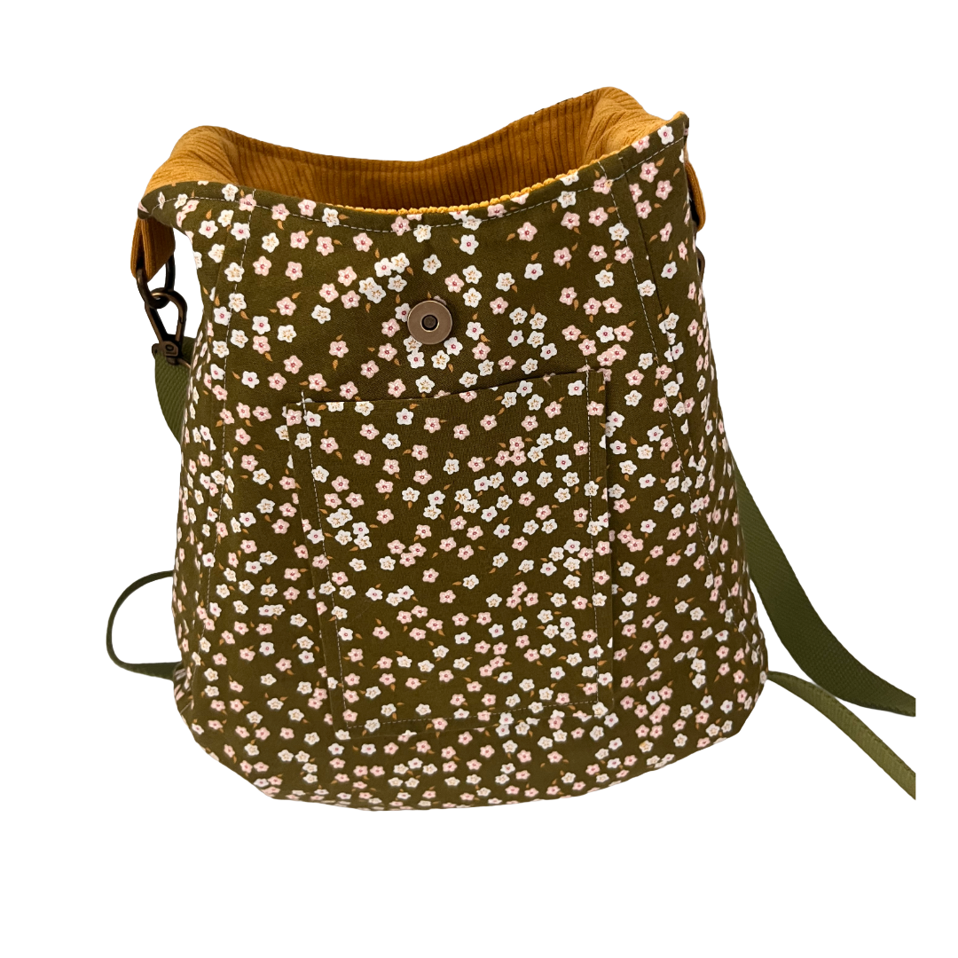 Mustard Corduroy Crossbody Bag