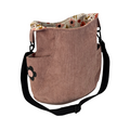 Dusty Pink Corduroy Crossbody Bag