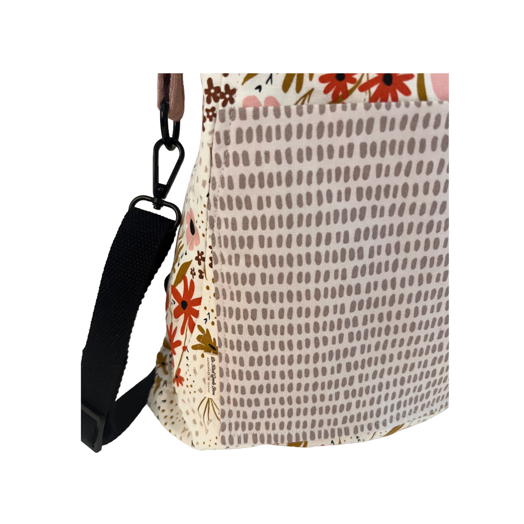 Dusty Pink Corduroy Crossbody Bag