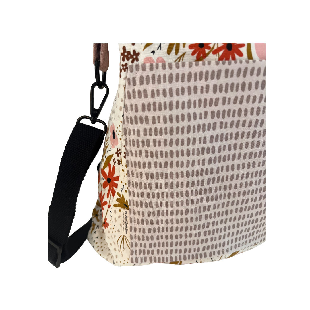 Dusty Pink Corduroy Crossbody Bag