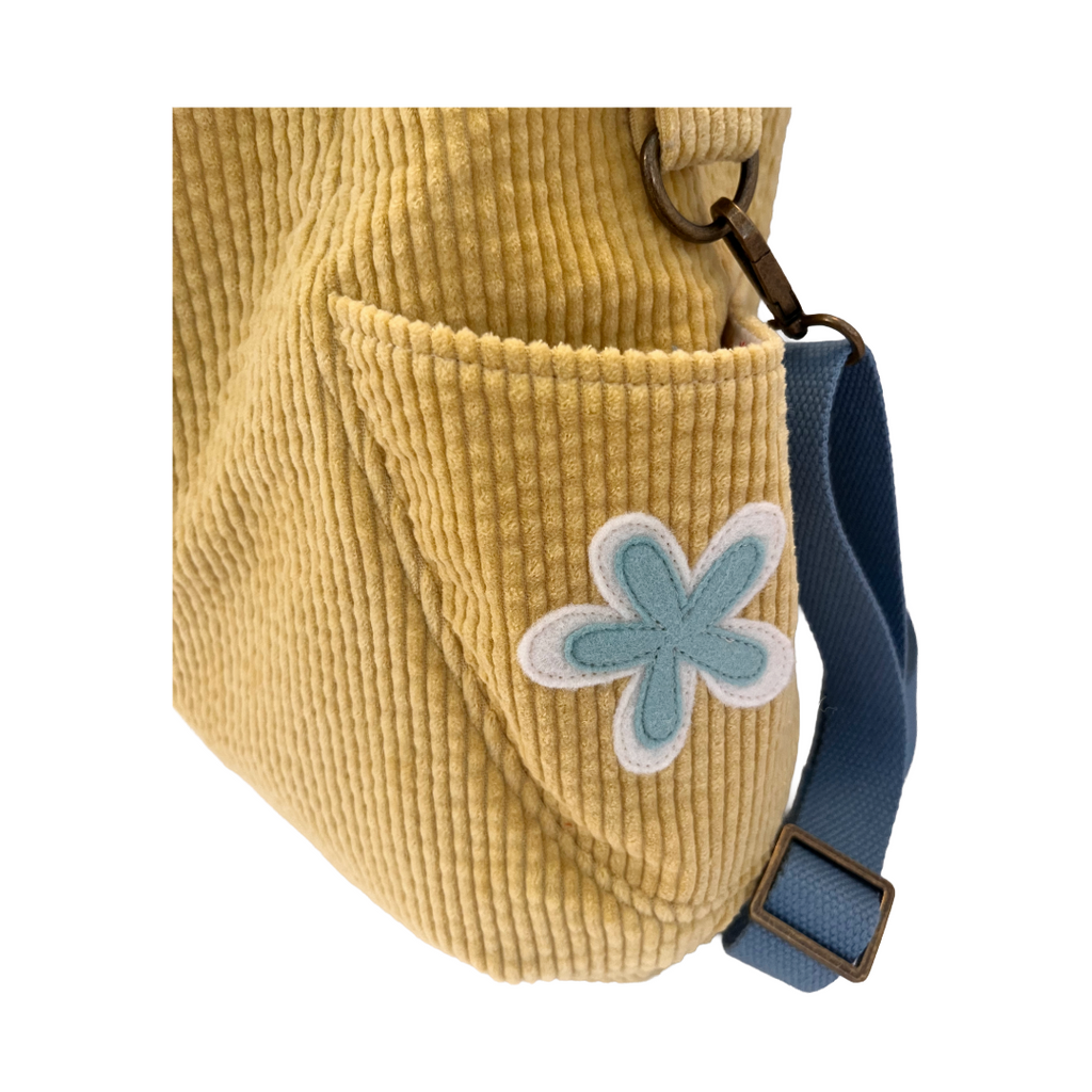Sunflower Corduroy Crossbody Bag