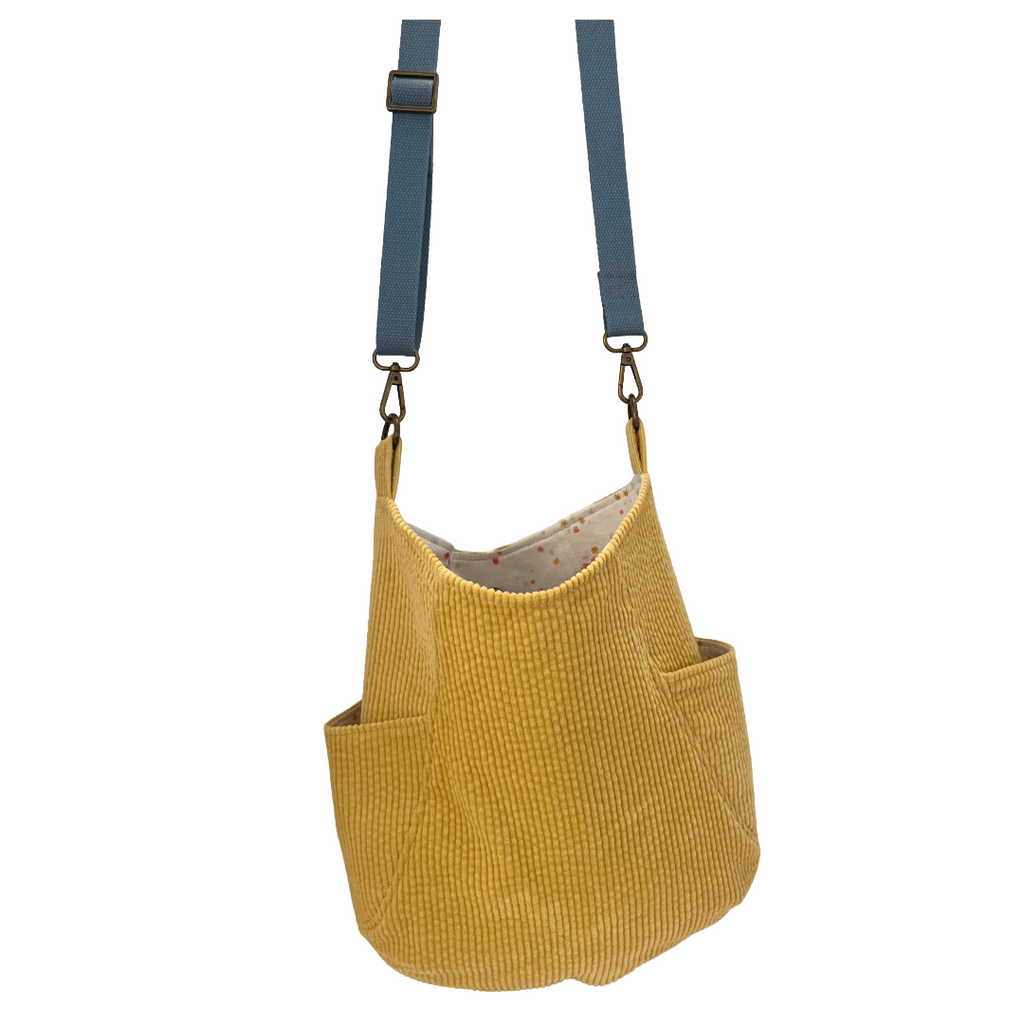 Sunflower Corduroy Crossbody Bag