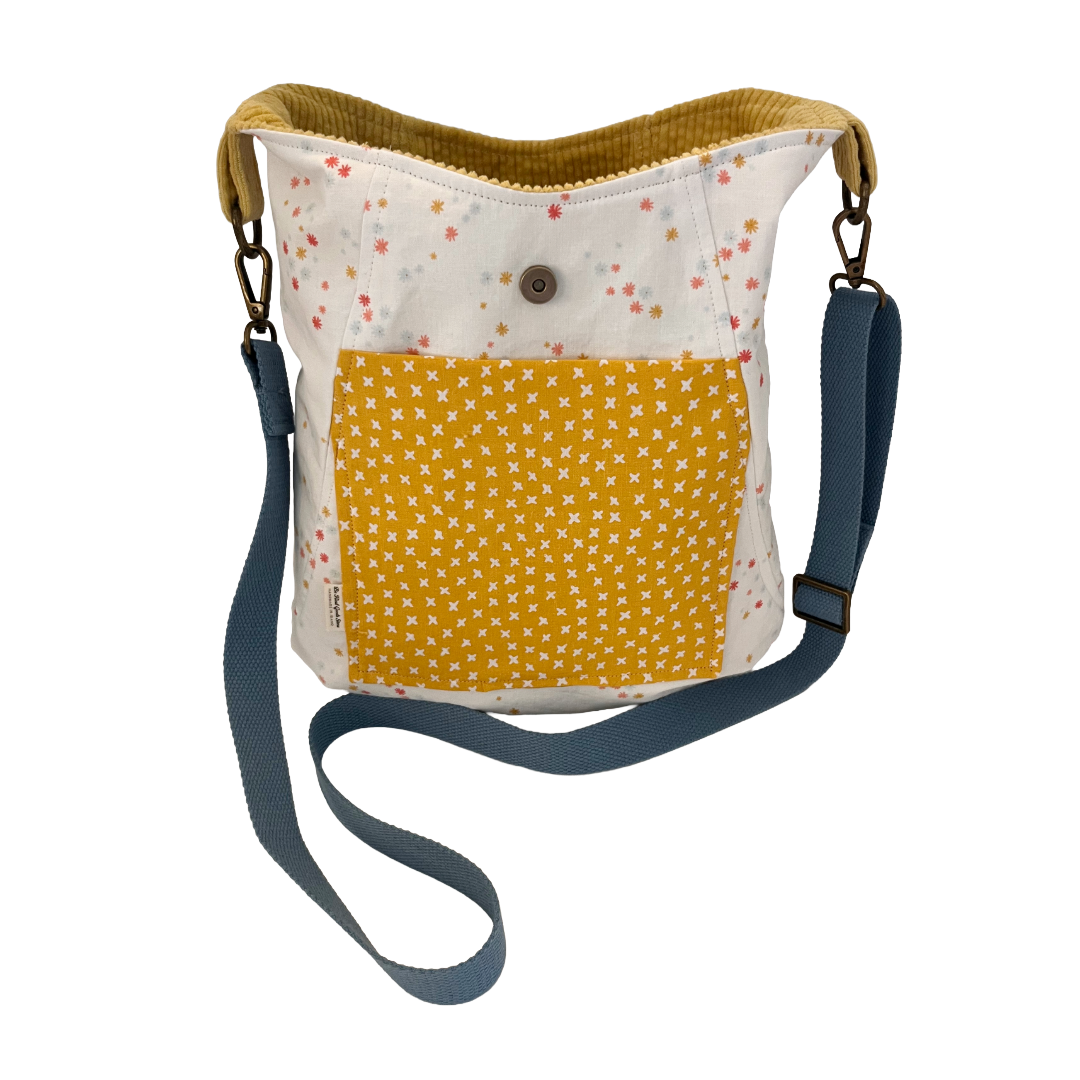 Sunflower Corduroy Crossbody Bag