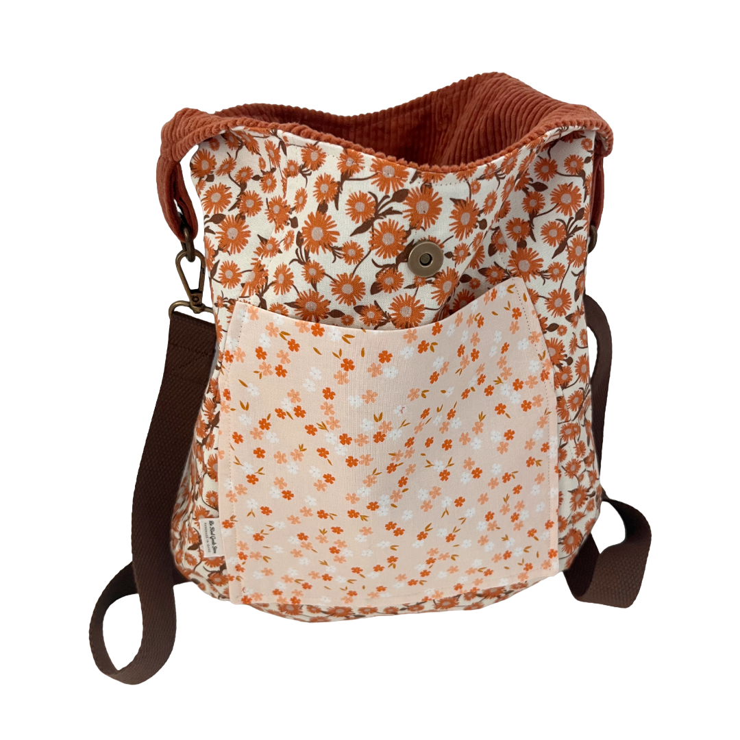 Terracotta Corduroy Crossbody Bag