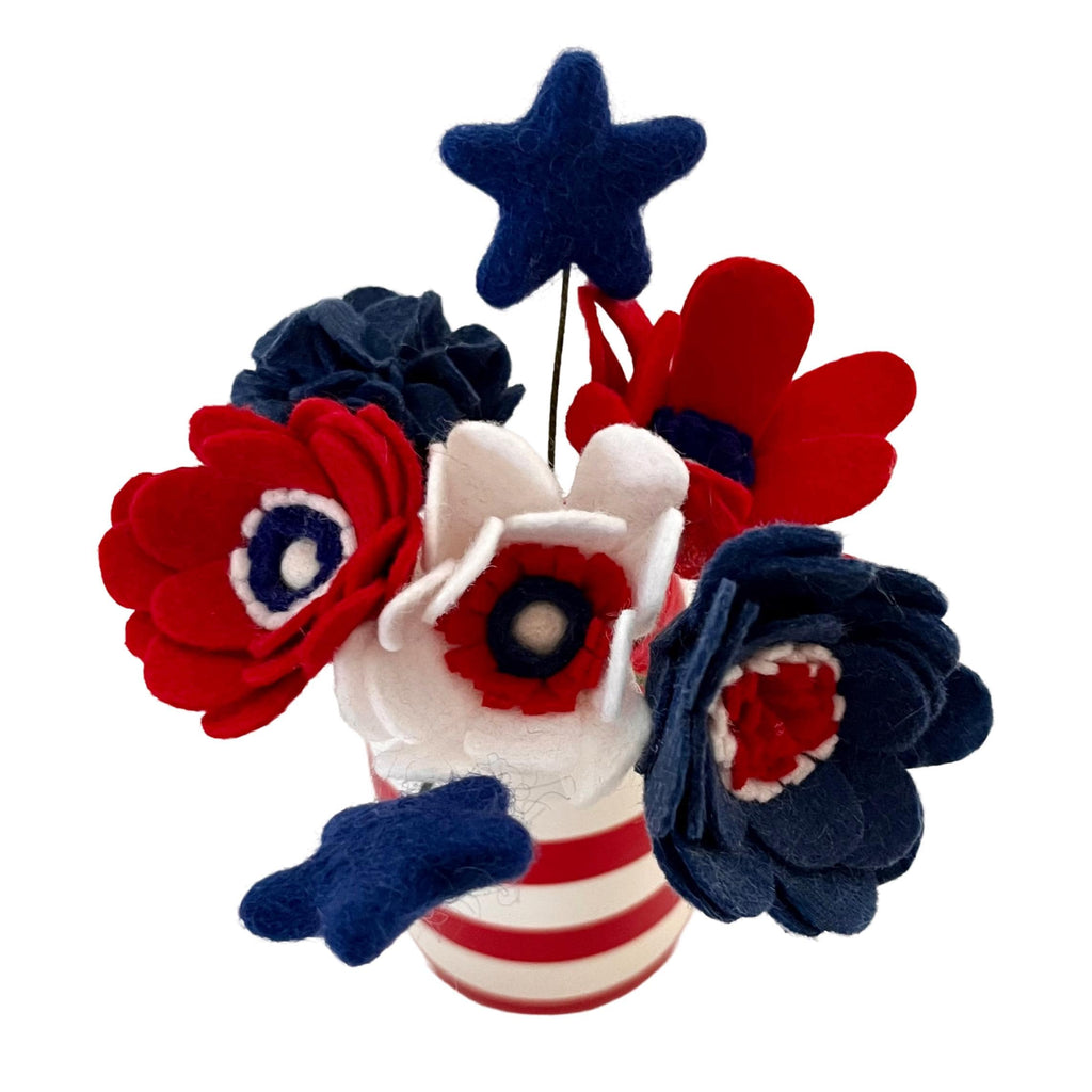 Bold & Patriotic Felt Flower Bouquets