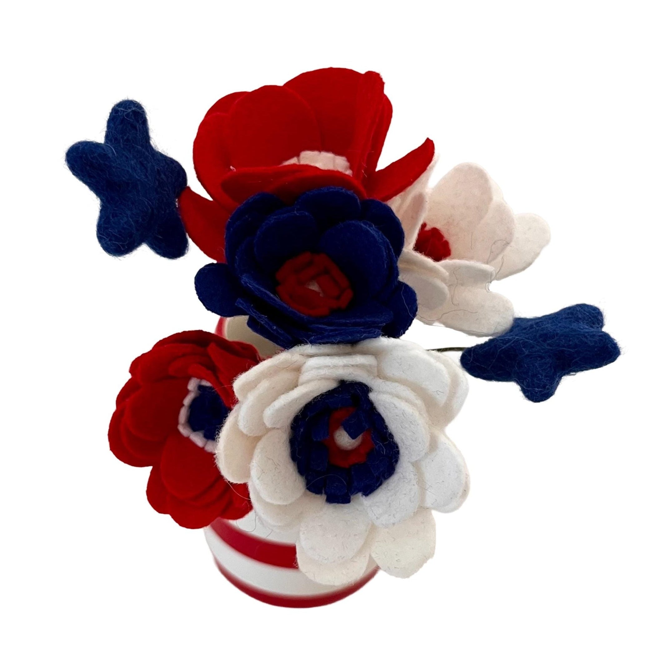 Bold & Patriotic Felt Flower Bouquets