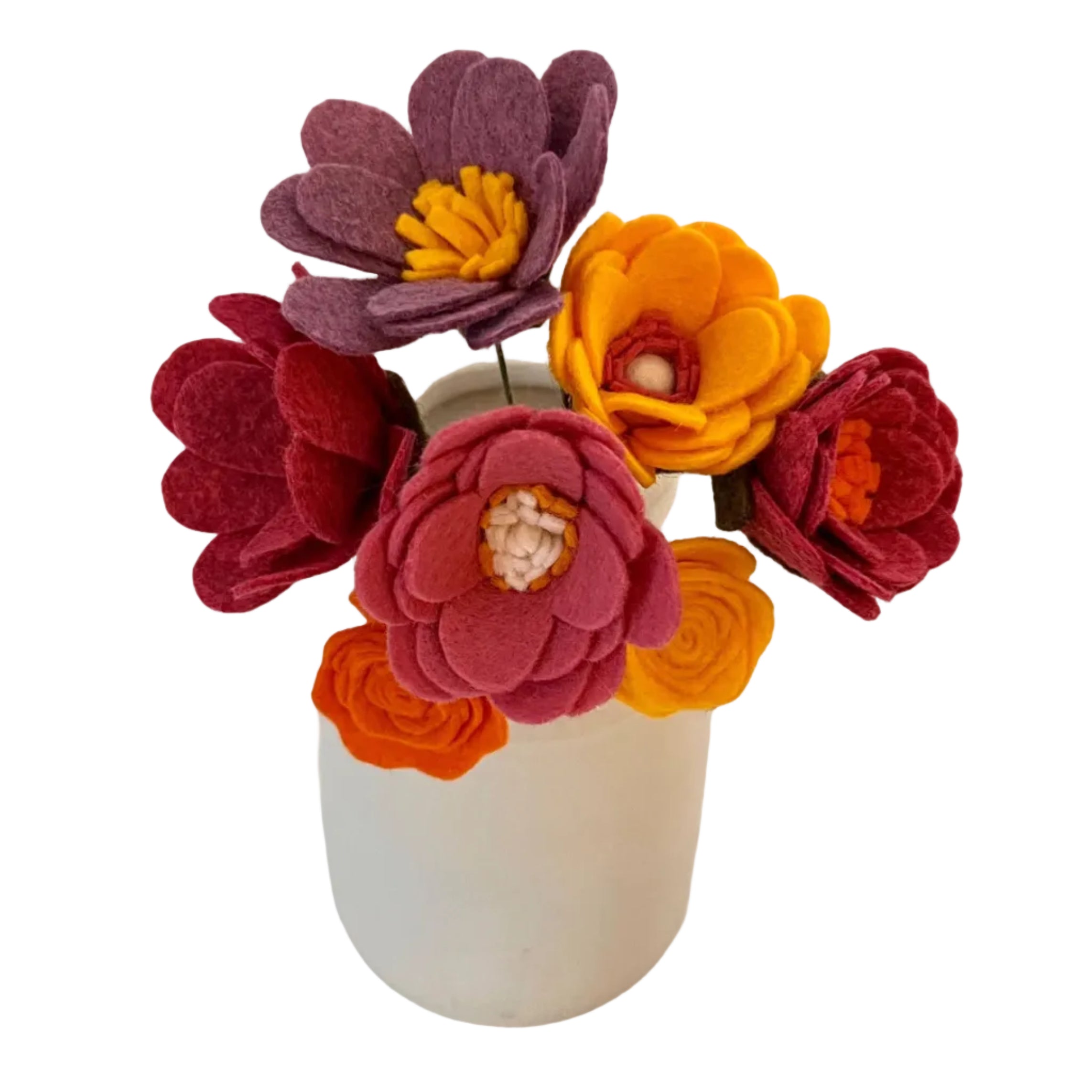 Pastel & Bold Felt Flower Bouquets