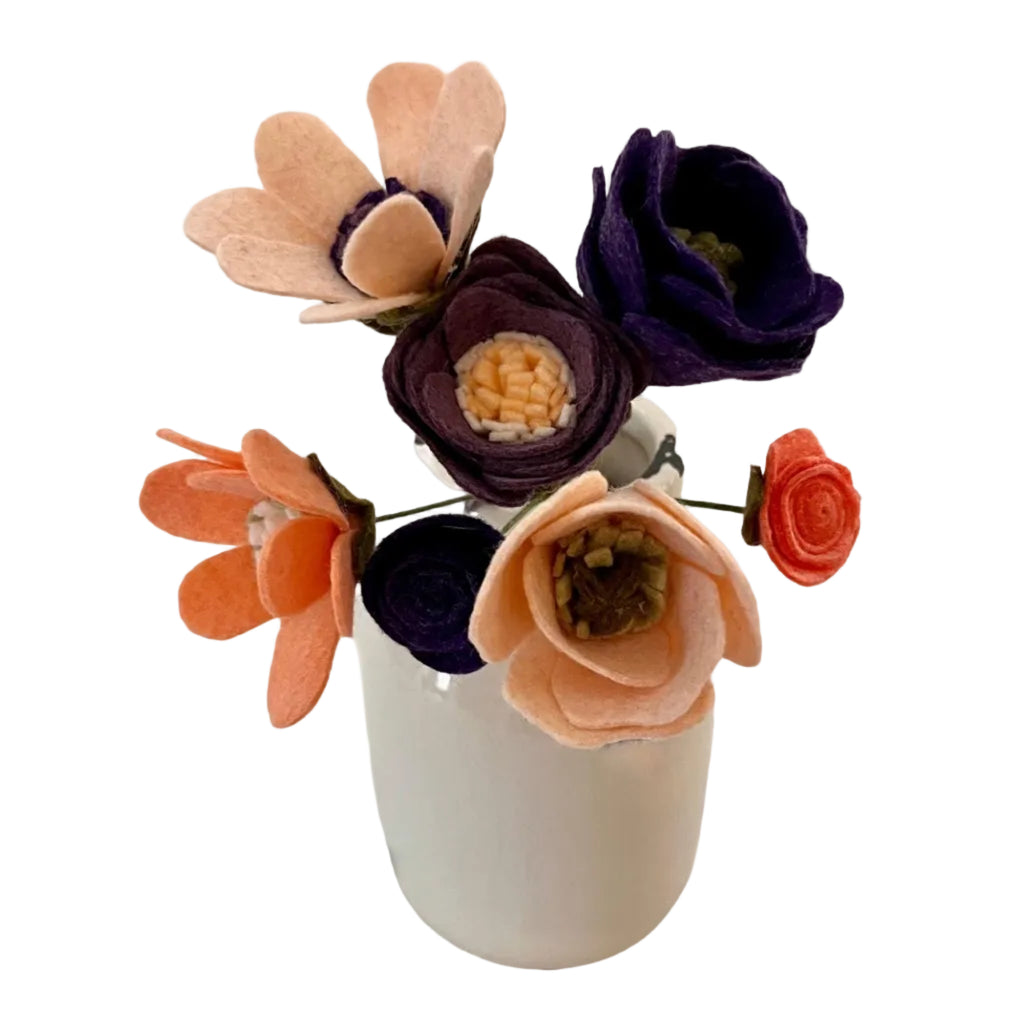 Pastel & Bold Felt Flower Bouquets