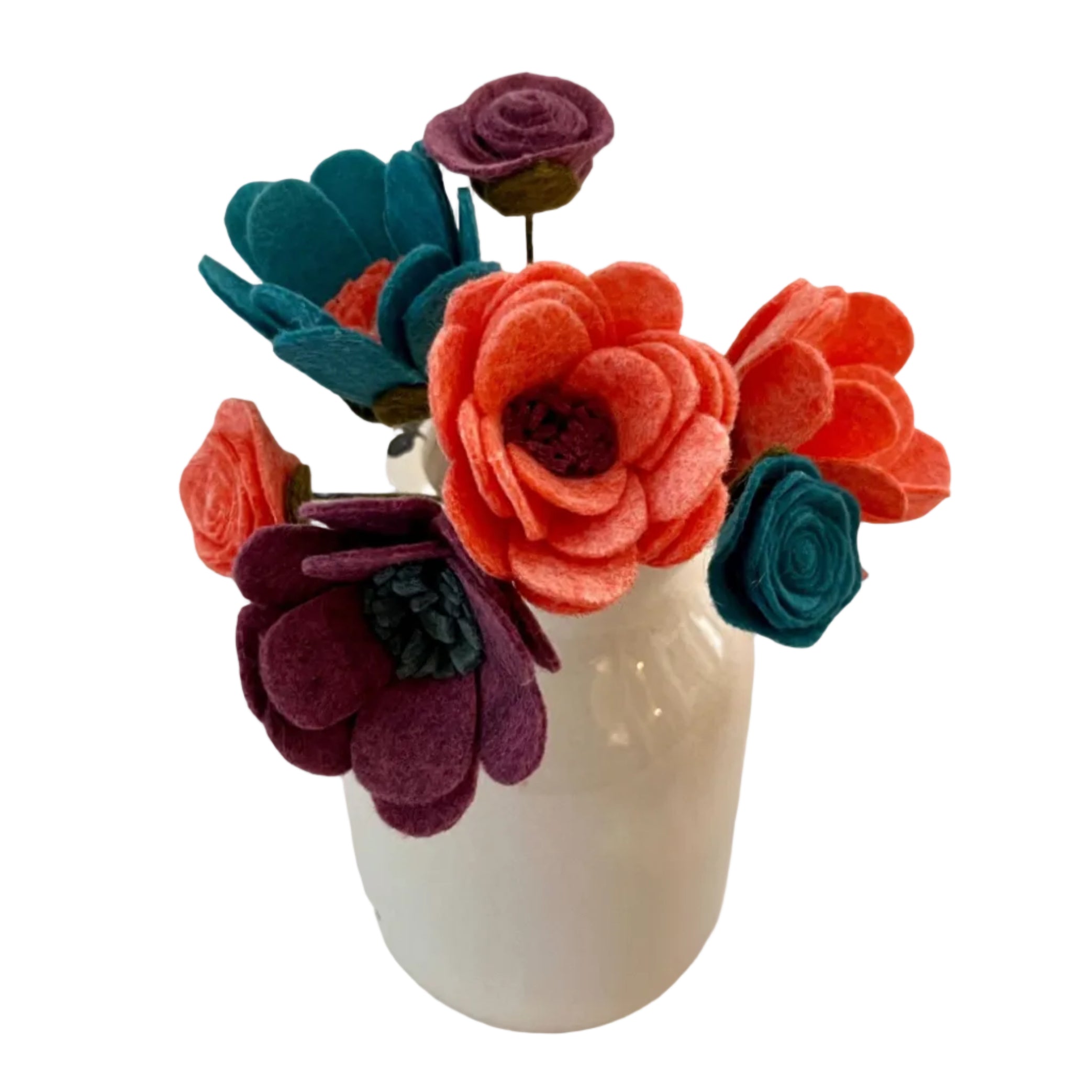 Pastel & Bold Felt Flower Bouquets