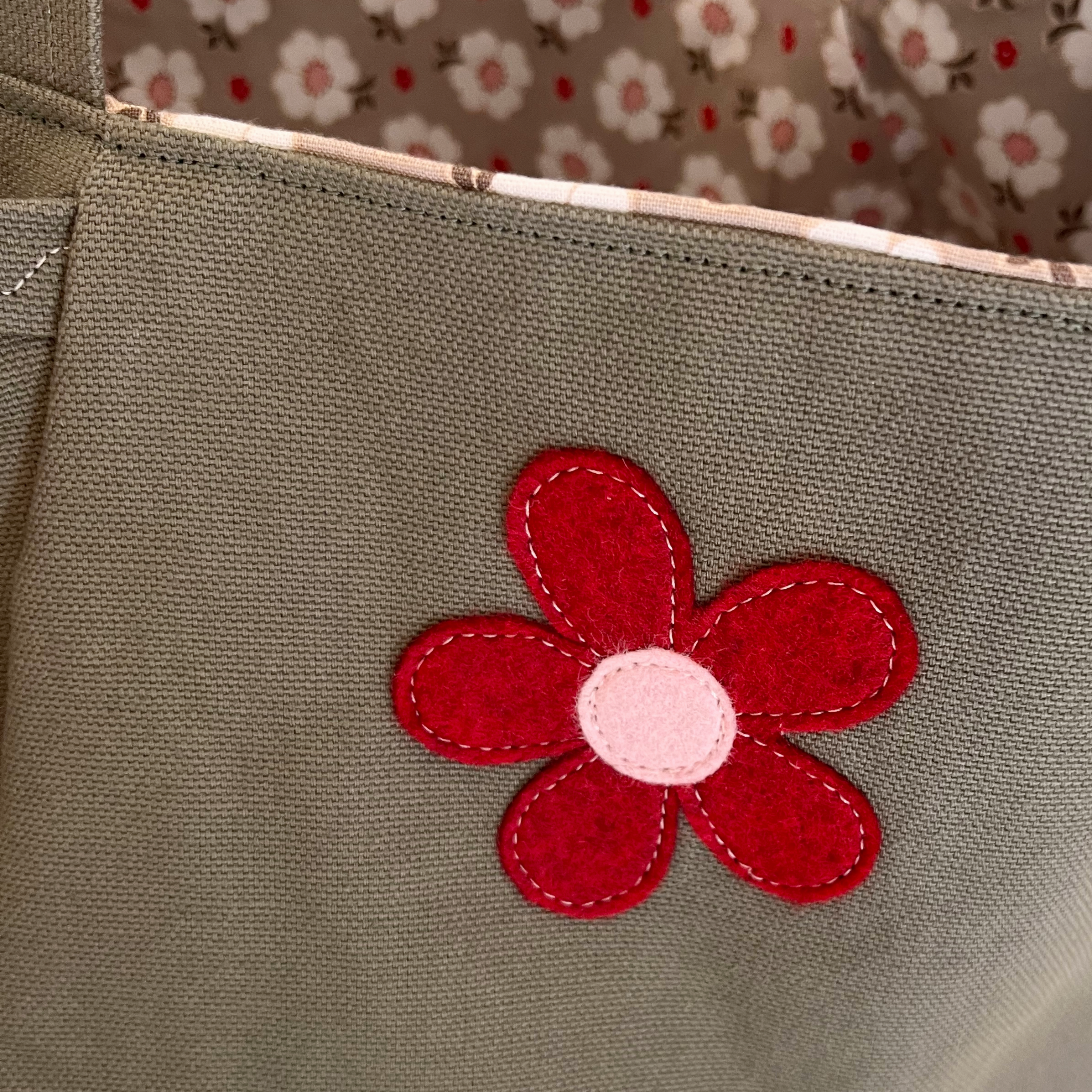 Army Green Canvas Gardening Tote