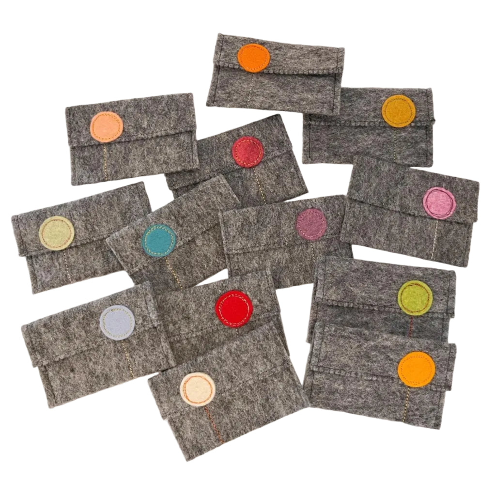 Heather Gray Wool Felt Gift Card Holders