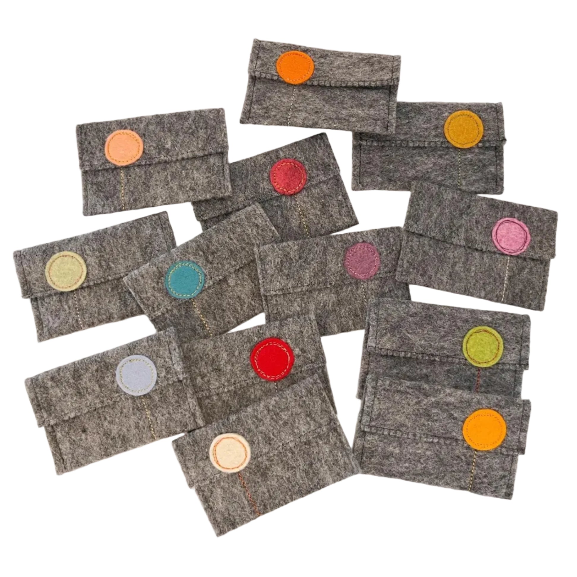 Heather Gray Wool Felt Gift Card Holders