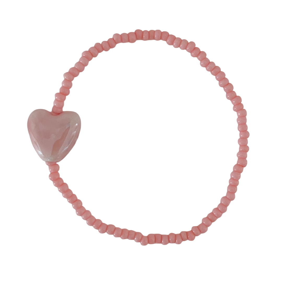 Ceramic Heart Beaded Bracelets