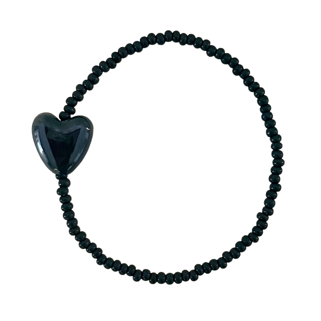 Ceramic Heart Beaded Bracelets
