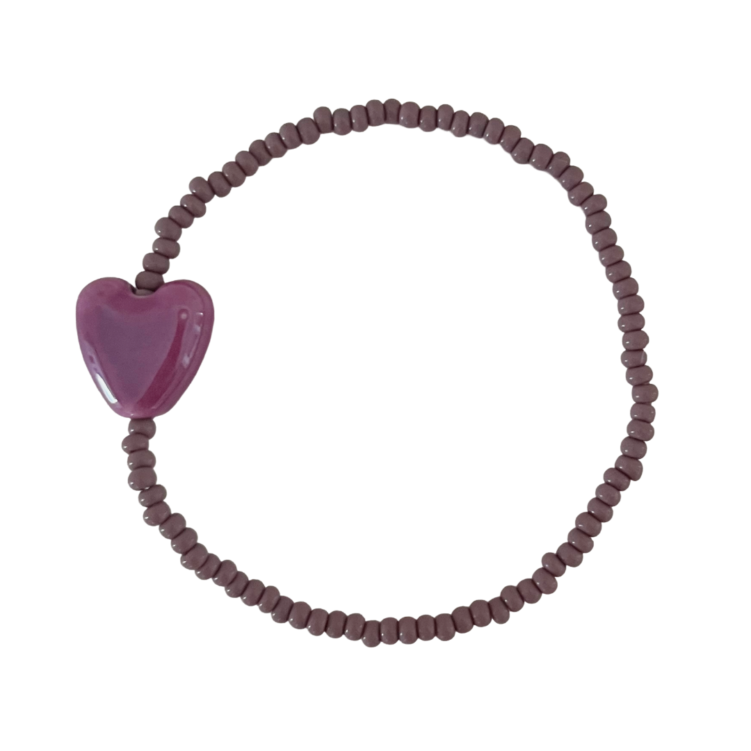 Ceramic Heart Beaded Bracelets