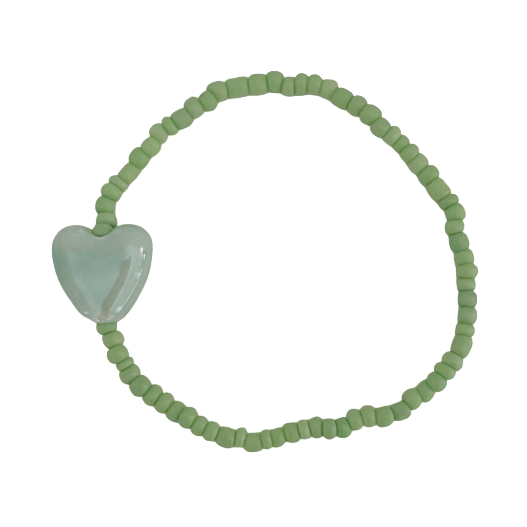 Ceramic Heart Beaded Bracelets