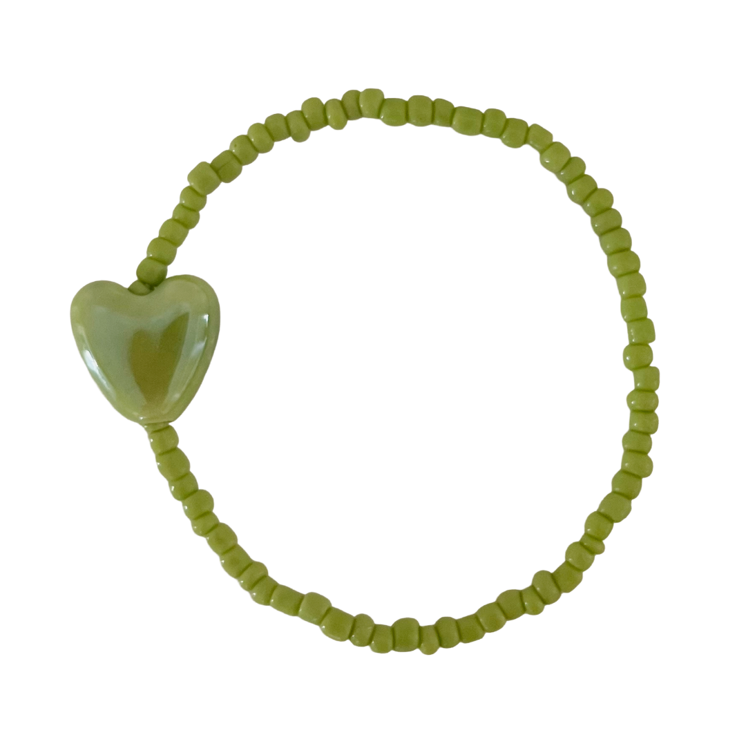 Ceramic Heart Beaded Bracelets
